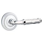 Passage Right Handed Ribbon & Reed Lever With Rope Rose in Polished Chrome