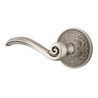 Passage Left Handed Elan Lever With Lancaster Rose in Pewter