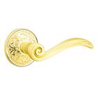 Passage Right Handed Elan Lever With Lancaster Rose in Polished Brass