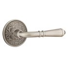 Passage Right Handed Turino Door Lever With Lancaster Rose in Pewter