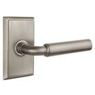 Passage Right Handed Manning Door Lever With Concealed Screws Rectangular Rose in Pewter