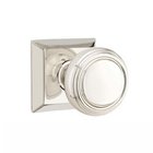 Passage Norwich Door Knob With Quincy Rose in Polished Nickel