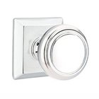 Passage Norwich Door Knob With Quincy Rose in Polished Chrome