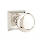 Passage Providence Door Knob With Quincy Rose in Polished Nickel