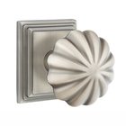 Passage Melon Door Knob With Wilshire Rose in Pewter