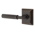 Passage Knurled Left Handed Lever with L-Square Stem and Wilshire Rose in Oil Rubbed Bronze