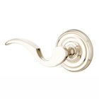 Privacy Left Handed Cortina Door Lever With Regular Rose in Polished Nickel