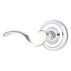 Privacy Left Handed Cortina Door Lever With Regular Rose in Polished Chrome