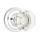Old Town Privacy Door Knob with Regular Rose and Concealed Screws in Polished Chrome