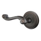Privacy Left Handed Rope Lever With Rope Rose in Oil Rubbed Bronze