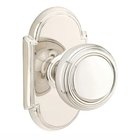 Privacy Norwich Door Knob With #8 Rose in Polished Nickel