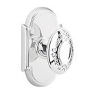 Privacy Victoria Knob With #8 Rose in Polished Chrome