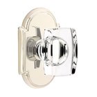 Windsor Privacy Door Knob with #8 Rose in Polished Nickel