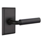 Privacy Right Handed Manning Door Lever With Concealed Screws Rectangular Rose in Flat Black