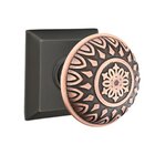 Privacy Lancaster Knob With Quincy Rose in Oil Rubbed Bronze
