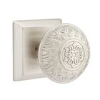 Privacy Lancaster Knob With Quincy Rose in Satin Nickel