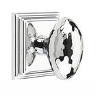 Privacy Modern Hammered Egg Door Knob with Wilshire Rose in Polished Chrome And Concealed Screws