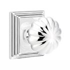 Privacy Melon Door Knob With Wilshire Rose in Polished Chrome