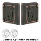 Arts and Crafts Double Cylinder Deadbolt in Oil Rubbed Bronze