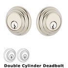 Low Profile Double Cylinder Deadbolt in Polished Nickel