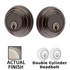 Low Profile Double Cylinder Deadbolt in Pewter
