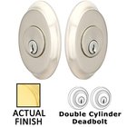 Saratoga Double Cylinder Deadbolt in Unlacquered Brass