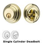 Low Profile Single Cylinder Deadbolt in Polished Brass