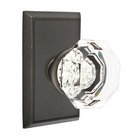 Old Town Double Dummy Door Knob with Rectangular Rose in Oil Rubbed Bronze