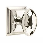 Double Dummy Modern Hammered Egg Door Knob with Wilshire Rose in Polished Nickel