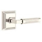 Single Dummy Knurled Lever with L-Square Stem and Wilshire Rose in Polished Nickel