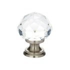 1 1/4" Diameter Diamond Knob in Satin Nickel