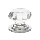 1 3/4" Diameter Old Town Wardrobe Clear Knob in Polished Chrome