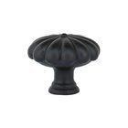 1" Diameter Fluted Round Knob in Flat Black Bronze