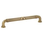 6" Centers Ribbon & Reed Estate Pull in French Antique Brass