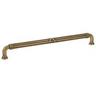 10" Centers Ribbon & Reed Estate Pull in French Antique Brass