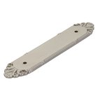 4" Centers Ribbon & Reed Backplate for Pull in Satin Nickel
