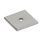 1 1/8" (29mm) Art Deco Square Back Plate for Knob in Satin Nickel