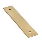 4" Centers Art Deco Rectangular Backplate for Pull in Satin Brass