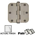 3-1/2" X 3-1/2" 5/8" Radius Heavy Duty Steel Hinge in Polished Chrome (Sold In Pairs)