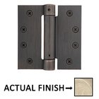 4" x 4" Square UL Steel Spring Hinge in Tumbled White Bronze (Sold In Pairs)