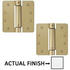 4" X 4" 1/4" Radius UL Steel Spring Hinge in Polished Chrome (Sold In Pairs)