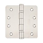 4" x 4" 1/4" Radius Heavy Duty Ball Bearing Stainless Steel Hinges (Sold In Pairs)