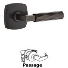 Passage Tribeca Lever with L-Square Stem and Concealed Screws Urban Modern Rose in Oil Rubbed Bronze