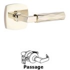 Passage Tribeca Lever with L-Square Stem and Concealed Screws Urban Modern Rose in Polished Nickel