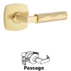 Passage Tribeca Lever with L-Square Stem and Concealed Screws Urban Modern Rose in Satin Brass