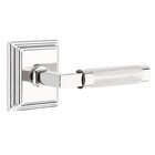 Privacy Knurled Lever with L-Square Stem and Concealed Screws Wilshire Rose in Polished Chrome