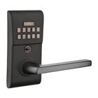 Helios Right Hand Modern Lever with Electronic Keypad Lock in Flat Black