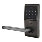 Helios Left Hand Emtouch Lever with Electronic Touchscreen Lock in Flat Black