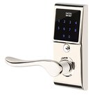 Luzern Left Hand Emtouch Lever with Electronic Touchscreen Lock in Polished Nickel