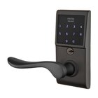 Luzern Left Hand Emtouch Lever with Electronic Touchscreen Lock in Flat Black